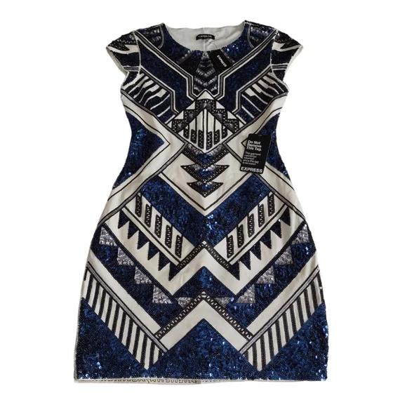 sequin tribal dress Vintage Ralph Lauren Dress Sequin Little Black Dress Beacon Dress Tribal  Native American